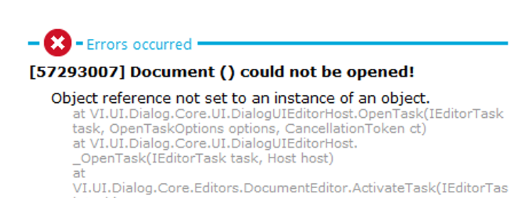Manager error